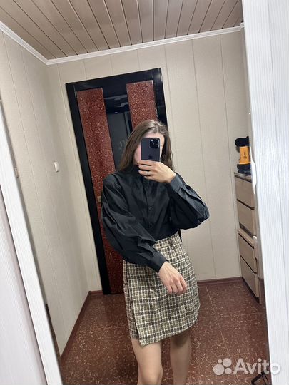 Рубашка с объемными рукавами