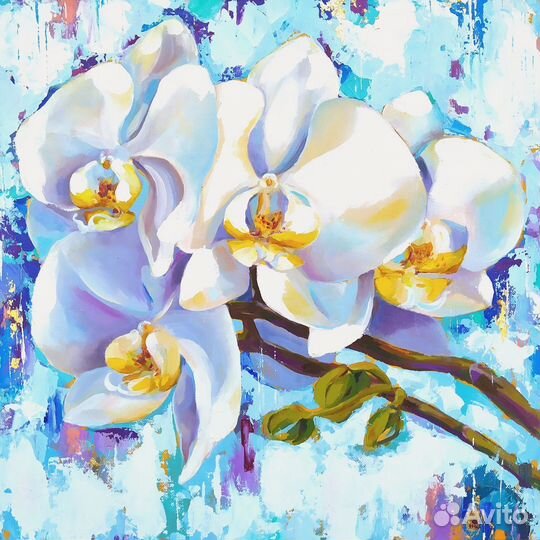 Картина маслом орхидея