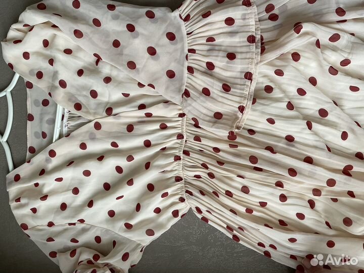 Платье -миди в горох