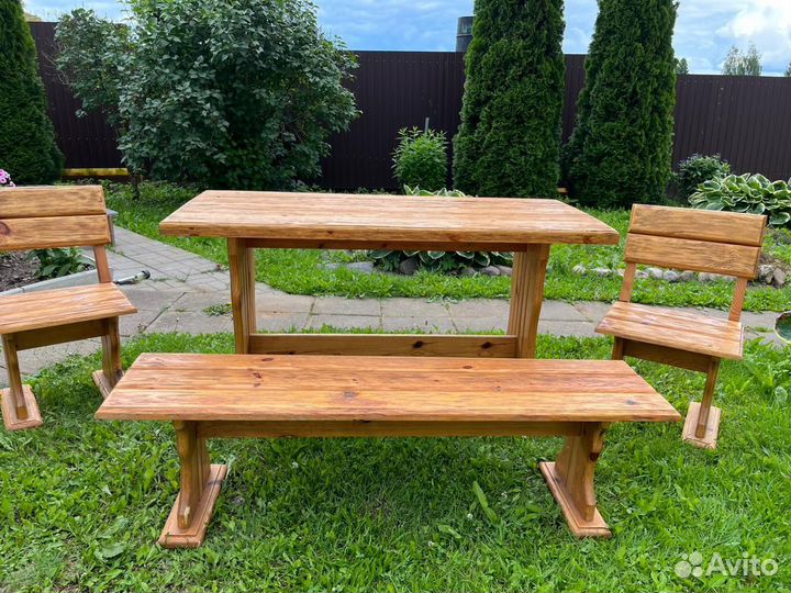 Садовая мебель из массива дерева