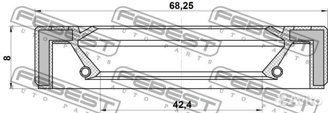 Сальник привода 42.4x68.25x8x8