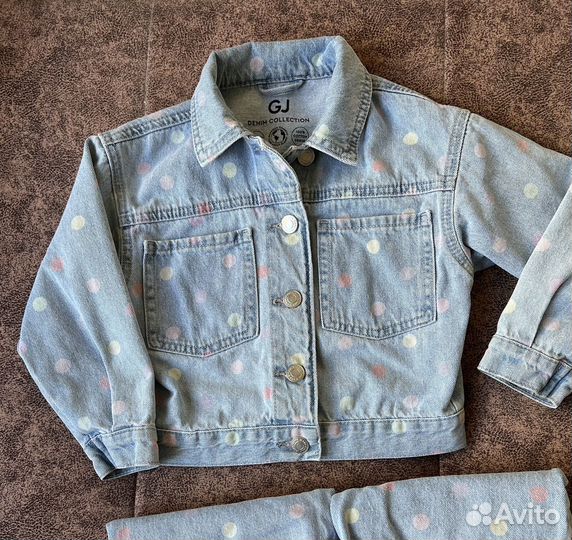 Джинсовый костюм для девочки 104