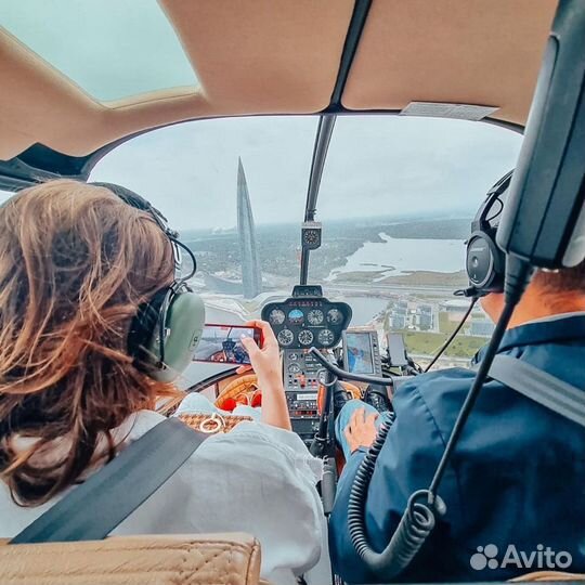 Полет на вертолете Robinson