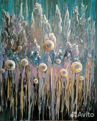 Интерьерная картина абстракция большая