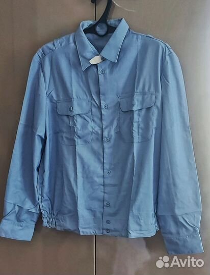 Рубашка форменная голубая