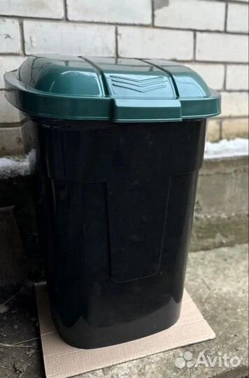 Бак для мусора на колесах, А2 цвет черно -зеленый