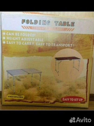 Туристический раскладной стол со стульями 4шт