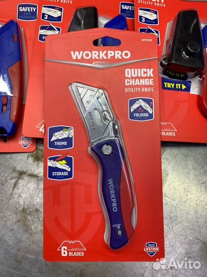 Нож строительный workpro