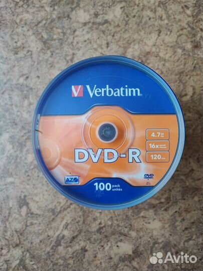 DVD-R диски Verbatim упаковка 100 штук