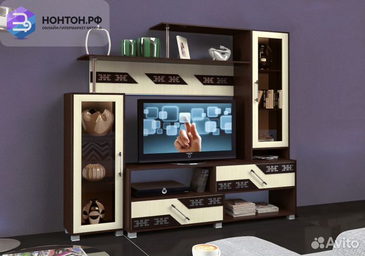 Центральная секция Зодиак венге / дуб атланта