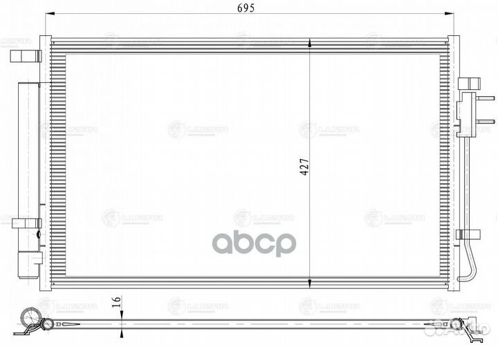 Радиатор кондиц. для а/м Hyundai Tucson (20) /Kia