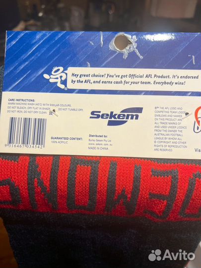 Шарф fc Melbourne Demons австралийский футбол