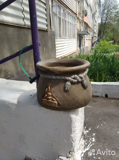 Горшки для сада из декоративного бетона