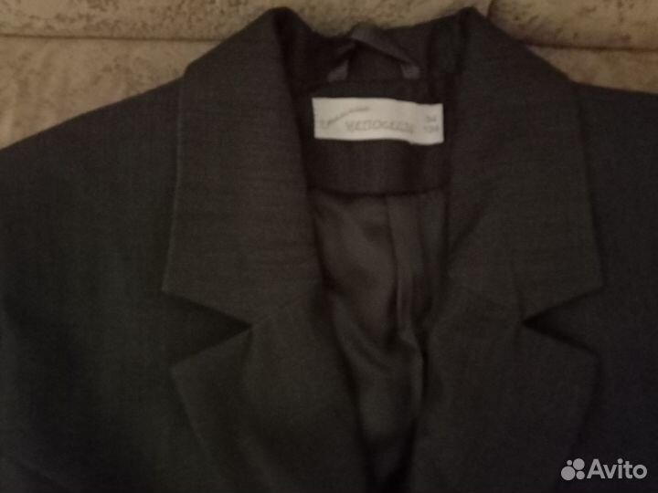Пиджак школьный темно серый 134