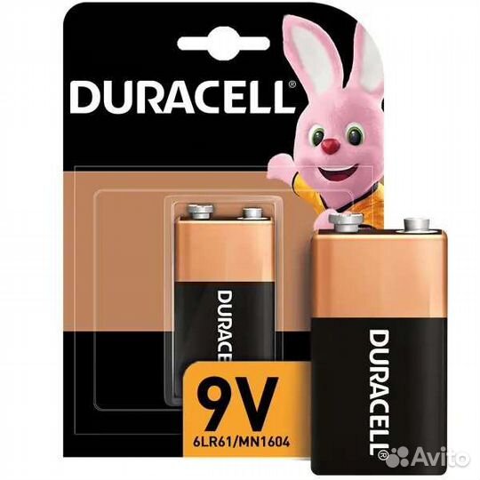 Батарейка 9v крона Duracell. Новые На гарантии