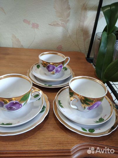 Чайные тройки Дулево