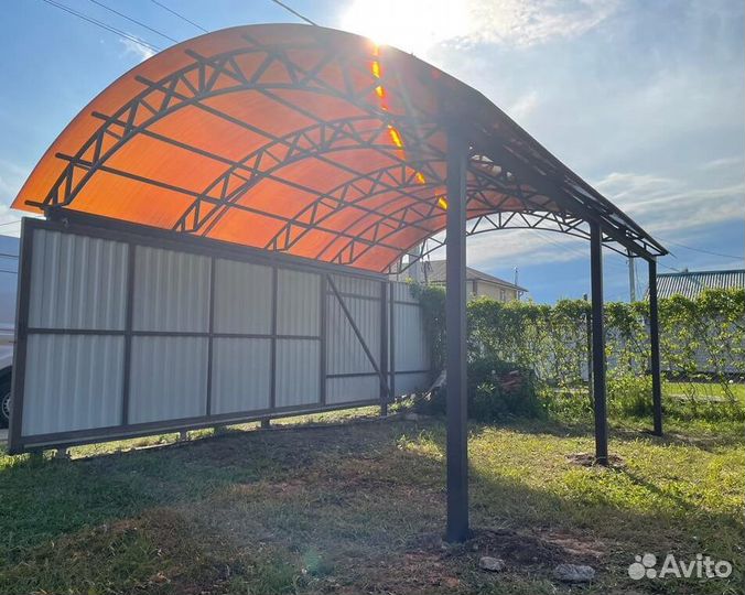 Навесы из поликарбоната для авто