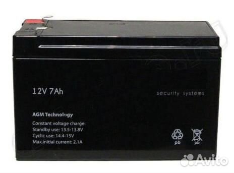 Аккумулятор 12V*7Ah (для пожарных систем)