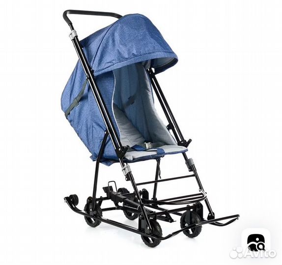 Коляска санки снежинка