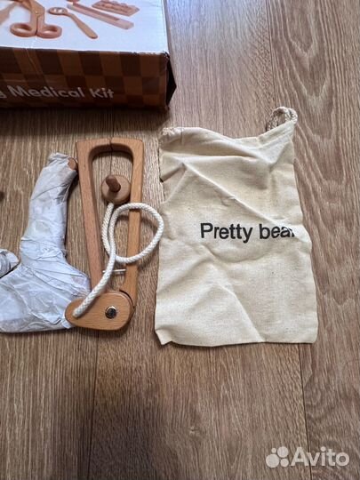 Игрушечный деревянный набор доктора