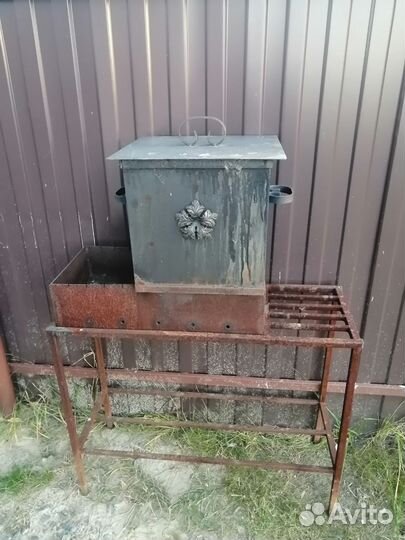 Мангал+ коптильня