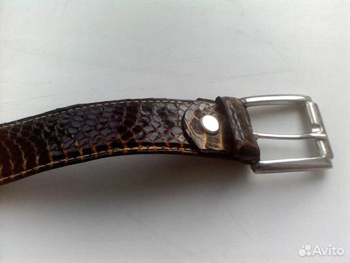 Ремень из натуральной кожи змеи
