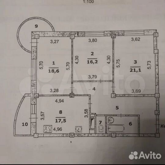 3-к. квартира, 97,6 м², 14/14 эт.