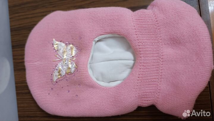 Шапка шлем для девочки зимняя