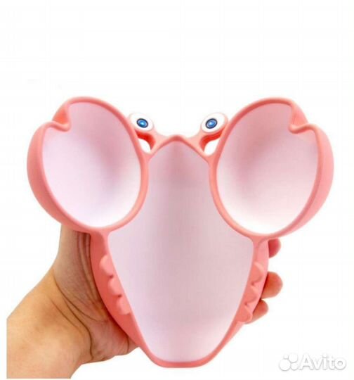 Тарелка детская силиконовая секционная на присоске