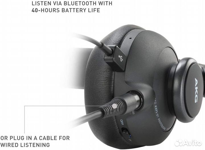 Беспроводные наушники AKG K371-BT