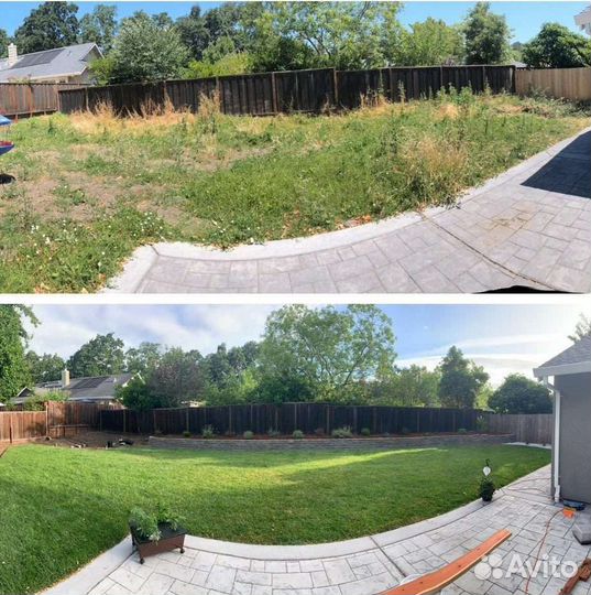 Вспашка земли, благоустройство участка