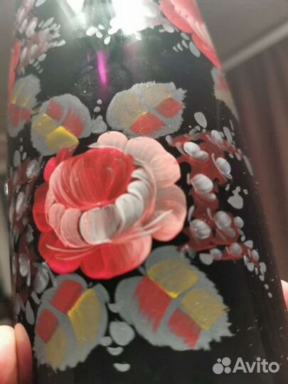Стеклянная ваза VEB kunst-glas wasungen гдр 1960 г