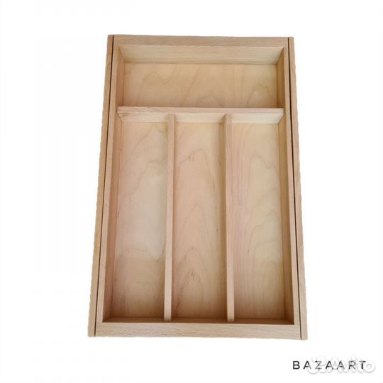 Лоток раздвижной для столовых приборов из массива