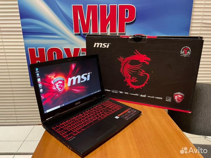 Мощный игровой ноутбук MSI/ GTX 1050Ti 4gb