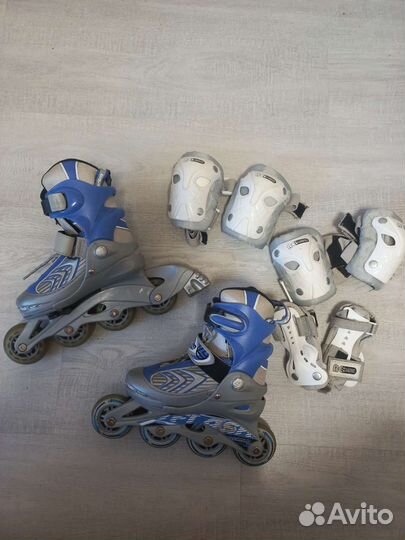 Роликовые коньки Larsen 30-33 и защита