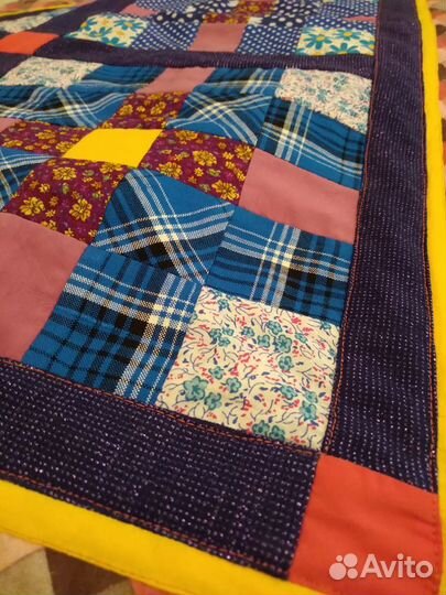 Лоскутное покрывало новое ручной работы