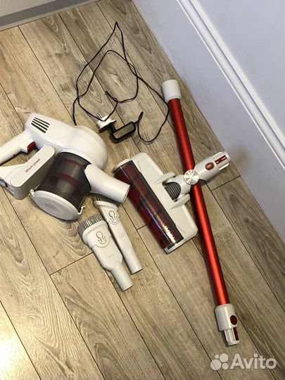 Пылесос Jimmy JV51, белый/красный