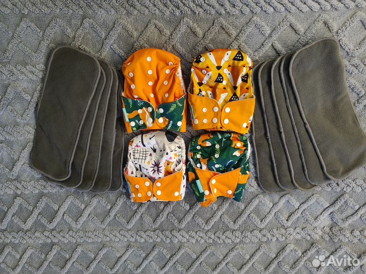 Набор многоразовых подгузников с вкладышами