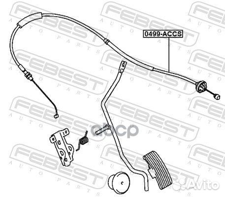 Трос привода дроссельной заслонки 0499-accs Febest