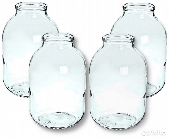 Банка стеклянная 3л., прозрачная то d 82