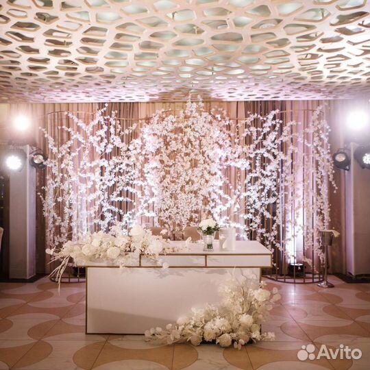 Оформление зала, свадебный декор