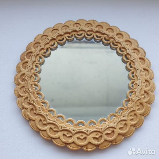 Зеркальце карманное из бересты новое
