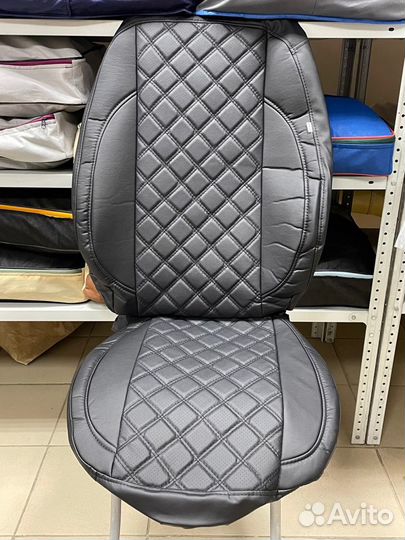 Чехлы Экокожа Hyundai Solaris 2010 - 2017 Черный р