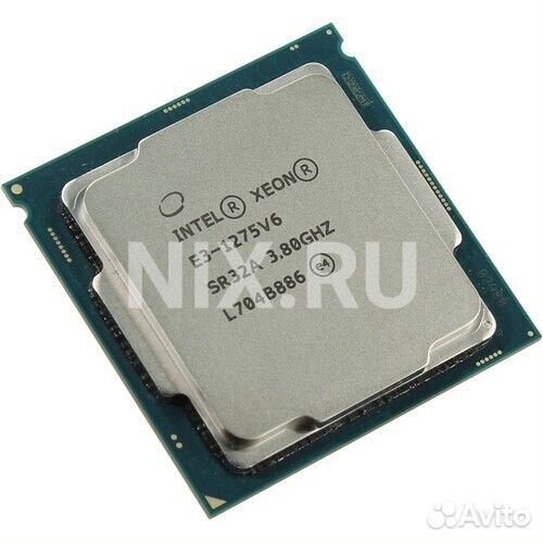 Серверный процессор CPU Intel, Xeon E3 1275v6,8 MB Cache, 3,8 Ghz, 4 Core, LGA1151, New