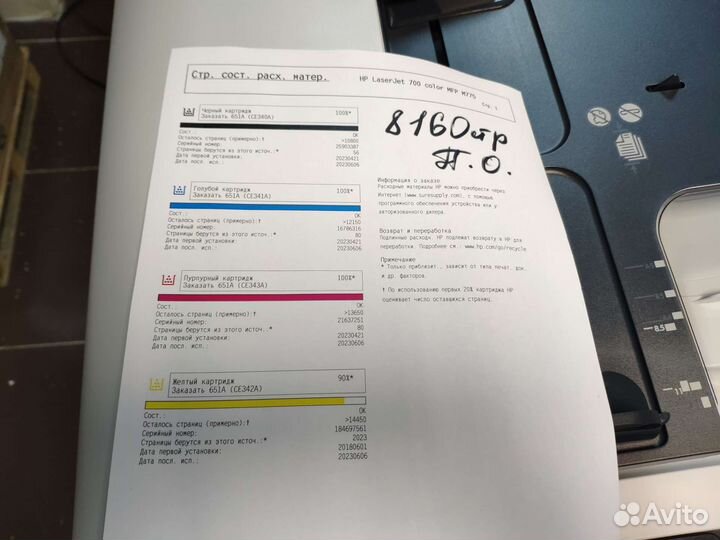 Мфу А3 лазерный цветной HP М775