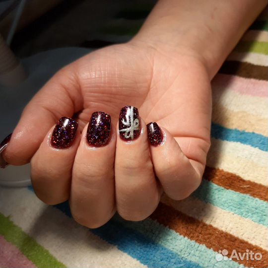 Покрытие, наращивание ногтей + маникюр