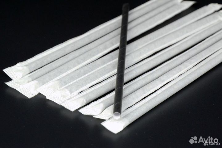 Трубочки в индивидуальной упаковке 250 штук