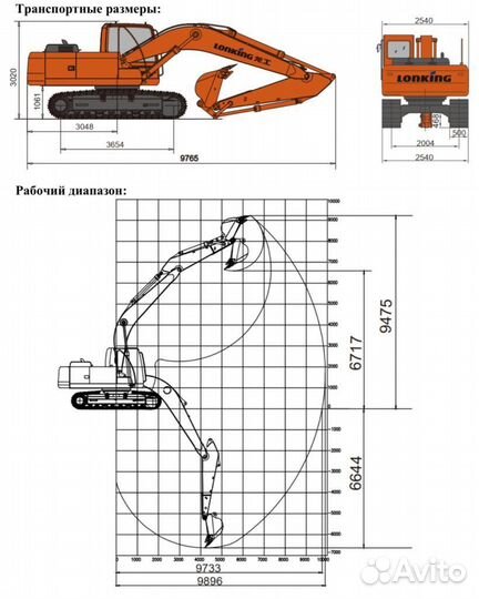 Гусеничный экскаватор Lonking CDM6225N, 2023