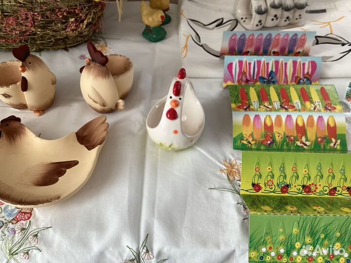 Пасхальный декор: пашотницы корзинки дорожка яйцо