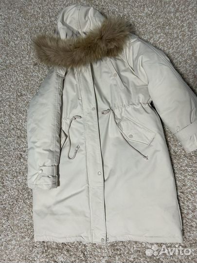 Куртка пуховик парка женская зима удлиненная